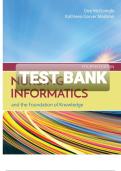 NURSING INFORMATICS AND THE FOUNDATION OF KNOWLEDGE 4TH EDITION MCGONIGLE TEST BANK