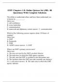 EMT Chapters 1-8: Online Quizzes Set (JBL: 80 Questions) With Complete Solutions