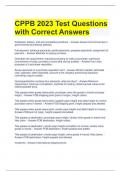 CPPB 2023 Test Questions with Correct Answers 