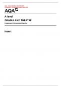 AQA  A-level DRAMA AND THEATRE  Component 1 Drama and theatre Insert 2023