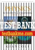 Test Bank For Physics for Scientists & Engineers 4th Edition All Chapters - 9780132274005