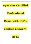 Apex One Certified Professional Exam-with 100% verified answers-2024