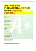 ATI - NURSING FUNDAMENTALS STUDY GUIDE-UPDATED 2023/2024