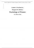 Psychology of Women  Graded A Test Bank by Margaret W. Matlin’s  2023-2024
