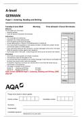 AQA A-level GERMAN Paper 1 Listening, Reading and Writing JUNE  2023 QP