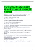 SOCRA CCRP 2023 Exam Questions and Answers All Correct 