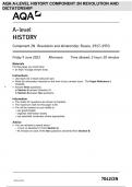 AQA A-level HISTORY Component 2N Revolution and dictatorship: Russia, 1917–1953 7042/2N JUNE 2023 QUESTIONS PAPER