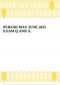 PUB1505 MAY JUNE 2023 EXAM Q AND A.