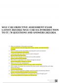 WGU C182 OBJECTIVE ASSESSMENT EXAM LATEST 2023/2024 /WGU C182 OA INTRODUCTION TO IT | 70 QUESTIONS AND ANSWERS 2023/2024.