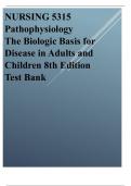 Test Bank for Pathophysiology The Biologic Basis for Disease in Adults and Children 8th Edition 