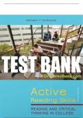 Test Bank For Active Reading Skills: Reading and Critical Thinking in College 3rd Edition All Chapters - 9780205028436