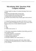 Microbiology BOC Questions With Complete Solutions