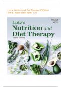 Lutz's Nutrition and Diet Therapy 8th Edition Erin E. Mazur (Test Bank) ++A