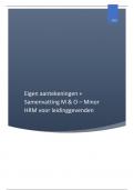 Management & Organisatie samenvatting uit het boek + aantekeningen in de les - Minor HRM voor leidinggevenden