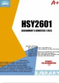 HSY2601 Assignment 5 (DETAILED ANSWERS) Semester 2 2023 (626324) - DUE 27 October 2023