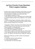 Ap Euro Practice Exam Questions With Complete Solutions