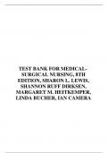 TEST BANK FOR MEDICAL- SURGICAL NURSING, 8TH EDITION, SHARON L. LEWIS, SHANNON RUFF DIRKSEN, MARGARET M. HEITKEMPER, LINDA BUCHER, IAN CAMERA