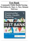 Test Bank For Community Public Health Nursing 7th Edition by Mary A. Nies, Melanie McEwen | Complete Guide 2022