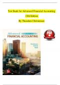 TEST BANK For Advanced Financial Accounting 13th Edition By Theodore Christensen| Verified Chapter's 1 - 20 | Complete