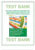 Testbank for Nursing Leadership, Management, and Professional Practice for the LPNLVN 7th Edition Dahlkemper Test Bank