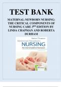 TEST BANK MATERNAL-NEWBORN NURSING: THE CRITICAL COMPONENTS OF NURSING CARE 3RD EDITION BY LINDA CHAPMAN AND ROBERTA DURHAM