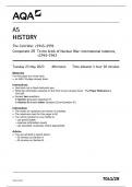 AQA AS HISTORY PAPER 2R QUESTION PAPER 2023 (7041/2R:The cold war c1945-1991 :Component 2R:To the brink of nuclear war international relations c1945-1963)