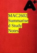 MAC2602 Summarised Study Notes