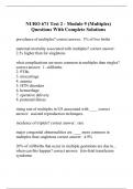 NURO 671 Test 2 - Module 9 (Multiples) Questions With Complete Solutions