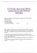 CST Exam, taken from NBSTA website directly REVIEWED 2023/2024