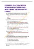  (NGN) 2023 RN ATI MATERNAL NEWBORN PROCTORED EXAM QUESTIONS AND ANSWERS LATEST EDITION
