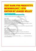 Test Bank for Prescott's Microbiology, 12th Edition by Joanne Willey