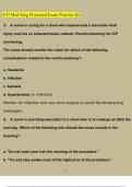 ATI RN Med Surg Proctored Exam Practice Qs Latest Questions and Answers (2023/2024) (Verified Answers)