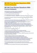 NR 508 Final Review Questions With Correct Answers