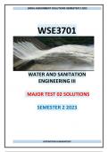 WSE3701 MAJOR TEST 2 SOLUTIONS SEMESTER 2 2023