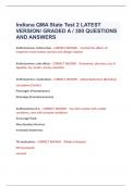 Indiana QMA State Test 2 LATEST  VERSION/ GRADED A / 300 QUESTIONS  AND ANSWERS
