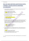 NR 305 HESI REVIEW QUESTIONS WITH CORRECT HIGHLIGHTED ANSWERS (A+GRADED)