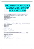 ARRT MAGNETIC RESONANCE IMAGING MOCK REGISTRY ACTUAL EXAM 2023
