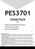 PES3701 EXAM PACK 2023 - DISTINCTION GUARANTEED