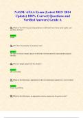 NASM/ AFAA Exam (Latest 2023/ 2024 Update) 100% Correct| Questions and Verified Answers| Grade A
