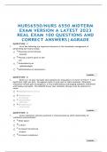 NURS6550/NURS 6550 MIDTERM  EXAM VERSION A LATEST 2023  REAL EXAM 100 QUESTIONS AND CORRECT ANSWERS|AGRADE
