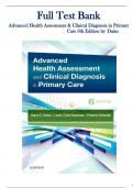 Full Test Bank for Advanced Health Assessment & Clinical Diagnosis in Primary Care 6th Edition by   Dains