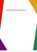 BSW1501 PAST EXAM Papers