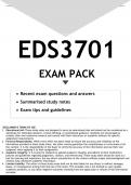 EDS3701 EXAM PACK 2023 - DISTINCTION GUARANTEED