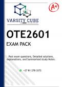 OTE2601 EXAM PACK 2024