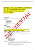 MIDTERM 2023 EXAM FAMILY NUR NR667 NUR 661 vise study guide- UPDATED HIGHSCORE GRADE A+ PASS!!! GUARANTEED 