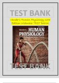 Test Bank For Vander’s Human Physiology 16th Edition Widmaier  Latest Review 2023 Practice Questions and Answers, 100% Correct with Explanations, Highly Recommended, Download to Score A+