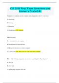 CIS 3250 Final Exam Questions and Answers Graded A+
