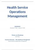 Summary Health Service Operations Management