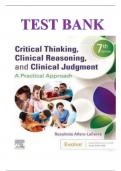 Critical Thinking, Clinical Reasoning, and Clinical Judgment A Practical Approach 7
