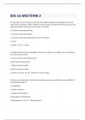 BIS 2A MIDTERM 2|50 Questions With Complete Solutions